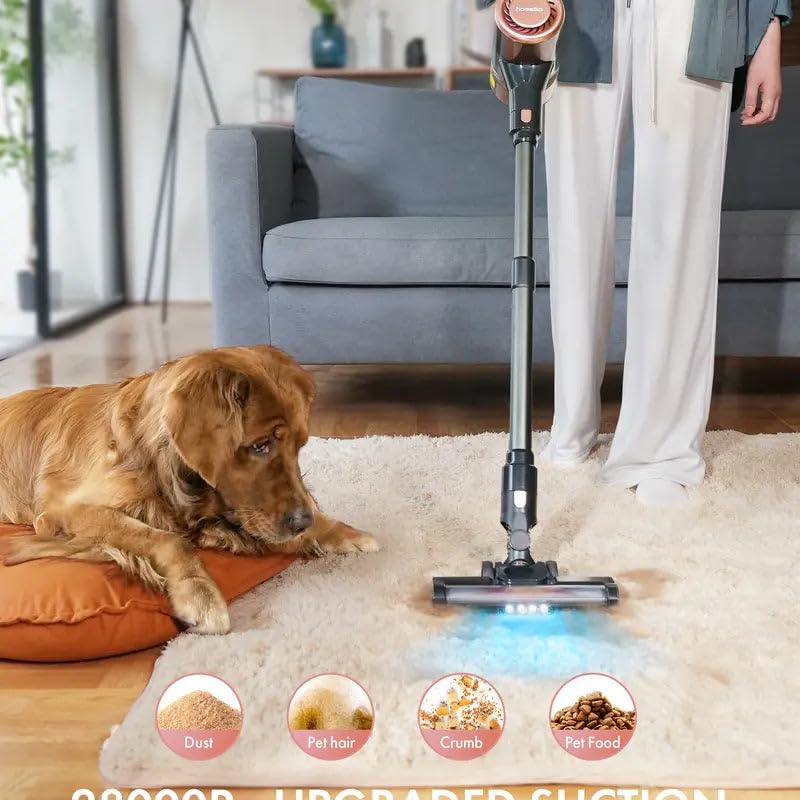 Cordless Vacuum Cleaner with 28Kpa Suction, 380W Brushless Motor, 50 Min Runtime, Home Cleaning Companion