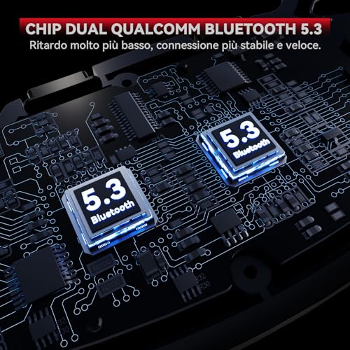 Motorcycle Bluetooth Headset V5.2 with Music Sharing, 2-Way Motorcycle Helmet Bluetooth with IP67 Waterproof, Motorcycle Communication Systems with Hi-FI Speakers for ATV/Snowmobile/Ski, 2 Pack
