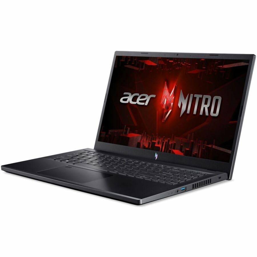 acer Nitro V Gaming Laptop, 15.6" FHD IPS Display, 144Hz, AMD Ryzen 5 7535HS, 6 Cores, GeForce RTX 4050, 16GB DDR5, 512GB SSD, Obsidian Black, Windows 11, BK, Laptop Bag, TWE Mouse Pad & Mouse