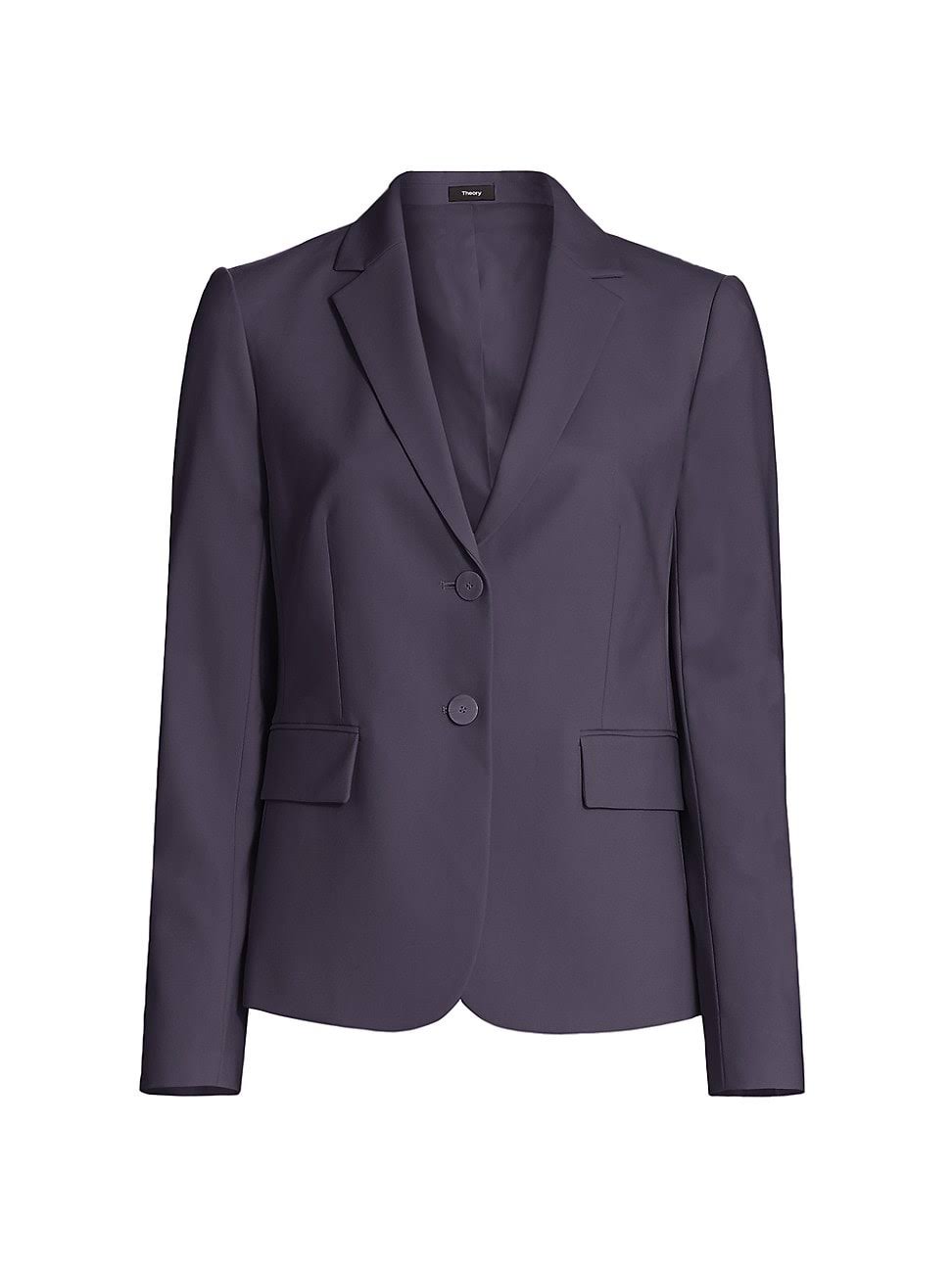 Theory Carissa Wool-Blend Blazer 4 / Deep Navy