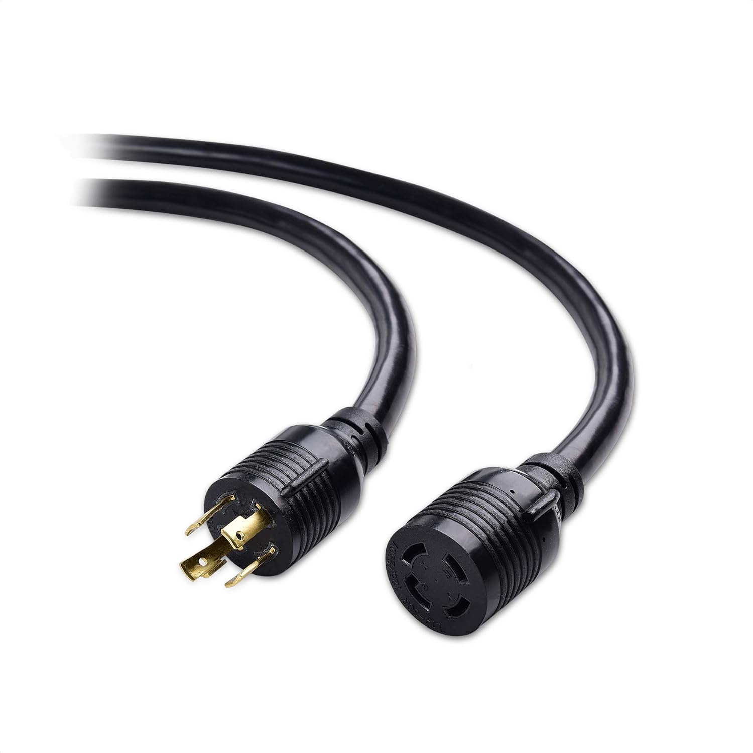 Cable Matters 4 Prong 30 AMP Generator Cord (NEMA L14-30P to L14-30R) with Carry Strap - 25 Feet