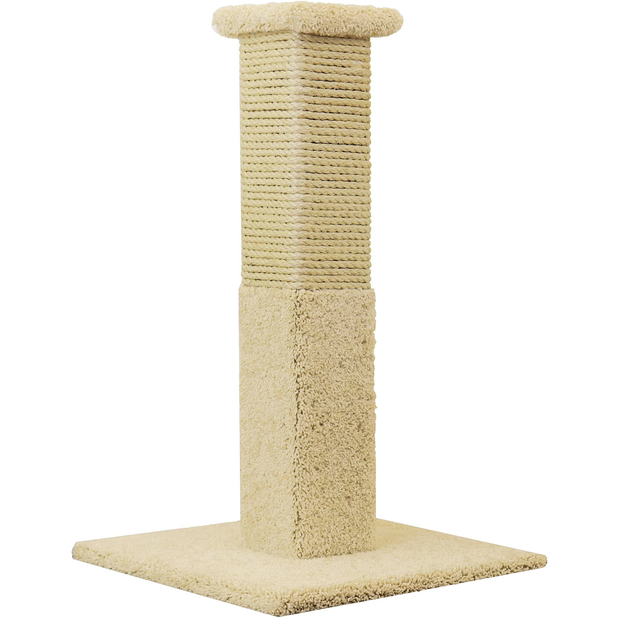 New Cat Condos Premier 33 in. Solid Wood Scratching Post Beige