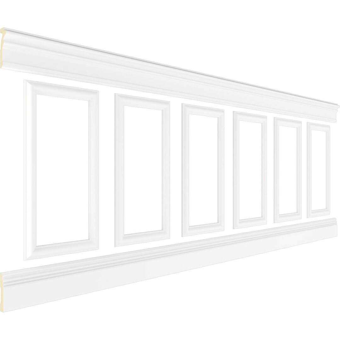 94 1/2L Ashford Square Panel Traditional Wainscot Paneling Kit Ekena Millwork - Shop Hardware Tools Online Store