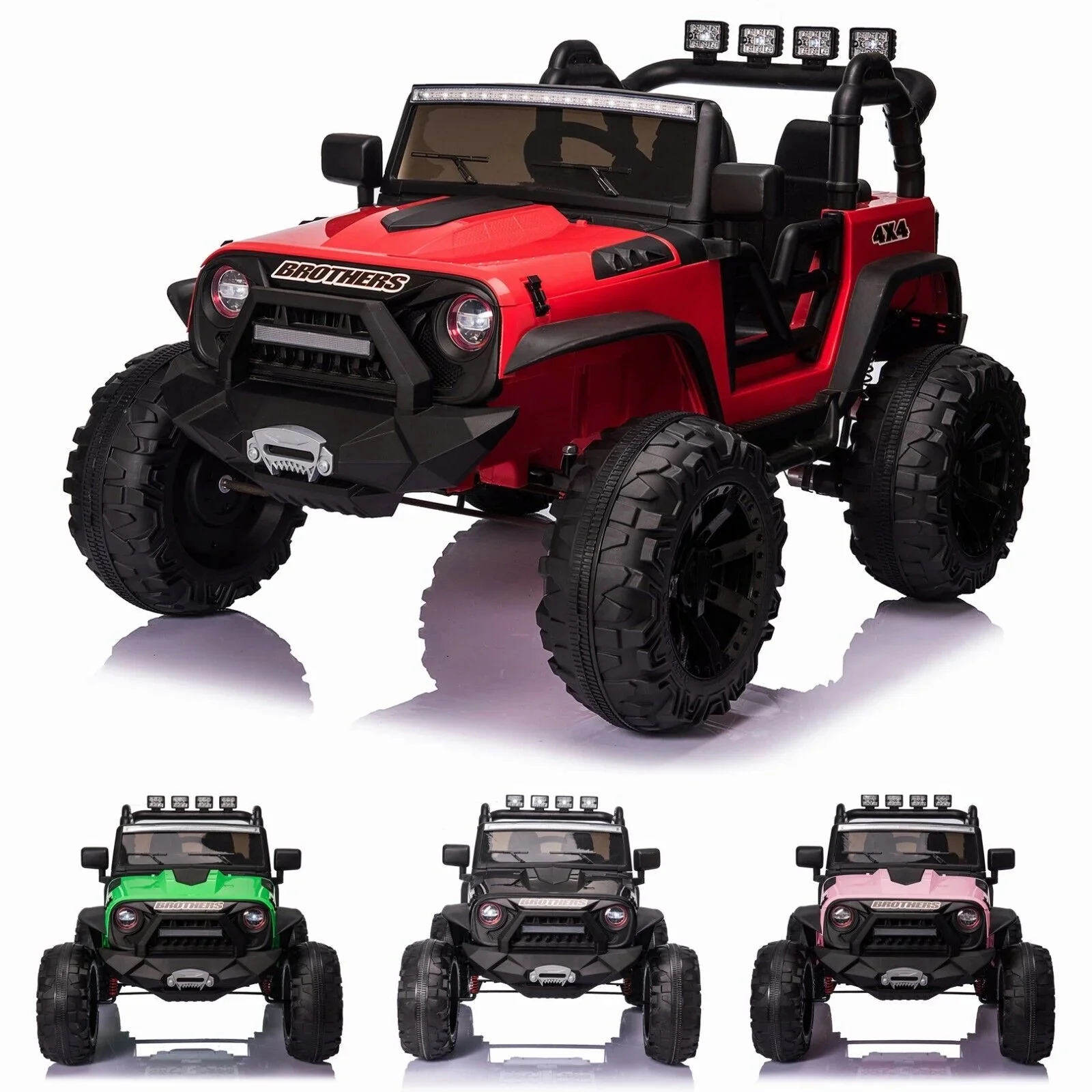 2-Seater 24V Ride-On Truck Toy with Remote Control and 400W Power for Kids - Curated Treasures Market