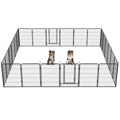 FXW Instant Dog Playpen, Portable Pet Fence for Outdoor, RV Trips, and Camping, 40inch, 16 Panels for Medium and Large Dogs│Patented