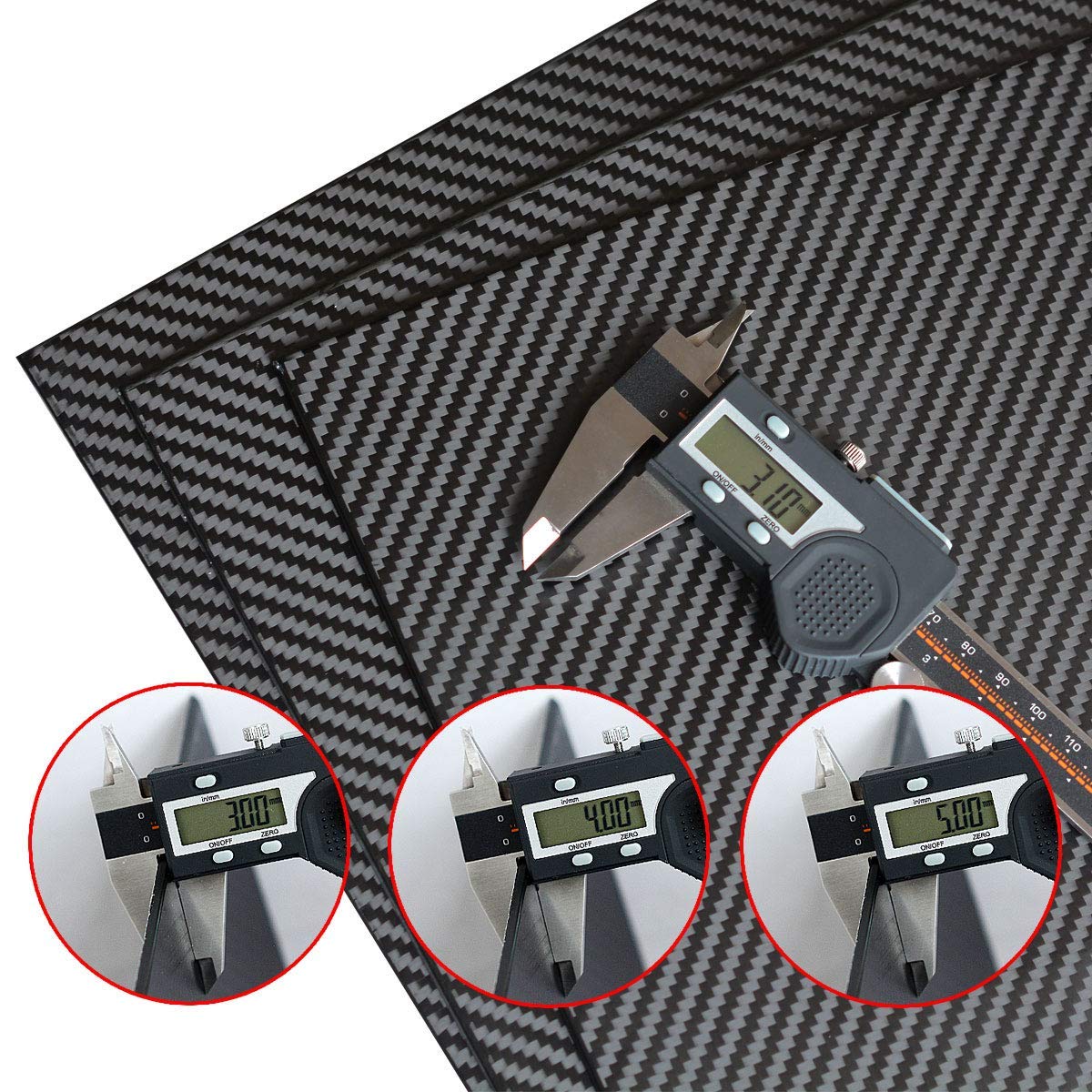 3.0x600x600mm Carbon Fiber Sheets 100% 3K Surface Twill Matte Carbon Fiber Plate