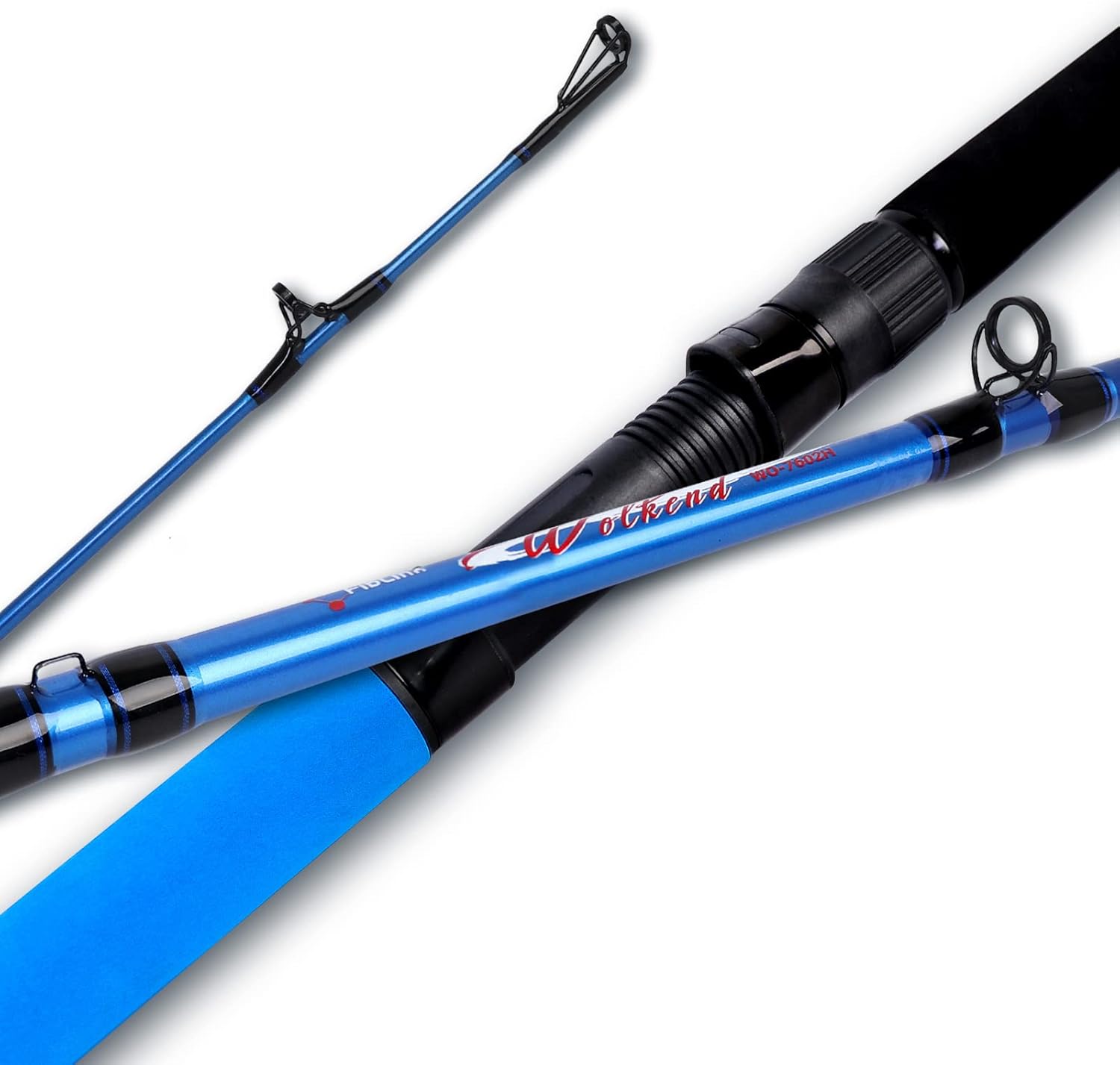 Fiblink 1-Piece & 2-Piece Catfish Rod Portable Catfishing Rod Portable Travel Cat Fishing Pole Pack of 2