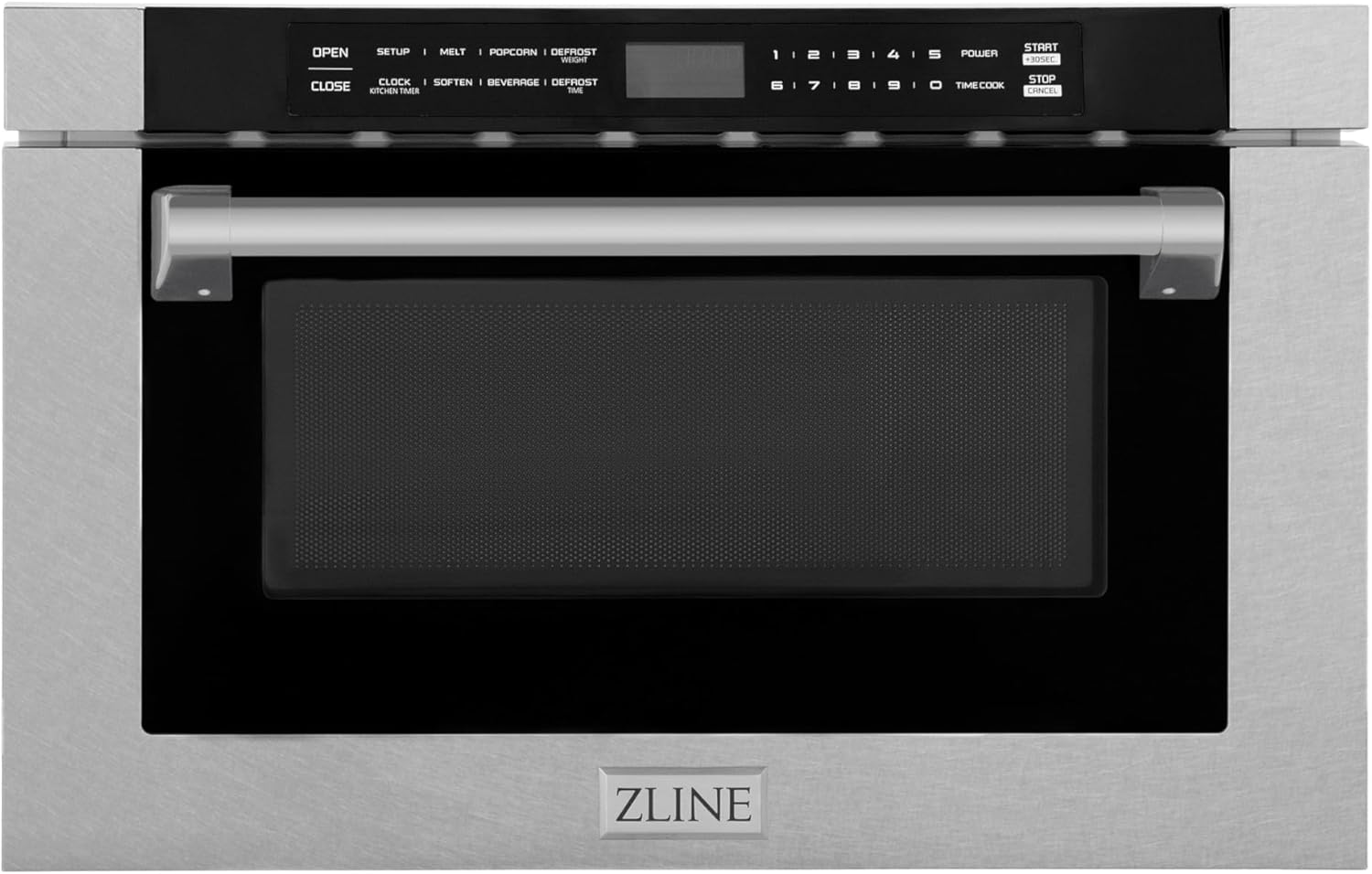 24" 1.2 Cu. Ft. Built-in Microwave Drawer with A Traditional Handle in Fingerprint Resistant Stainless Steel Silver Ul Listed