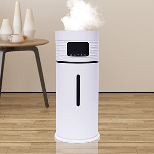 Large Humidifiers Whole-House Commercial&Industrial Humidifier 1076 sq.ft, 3.96Gal Plant Humidifier Cool Mist Top Fill Humidifier Floor Humidifier 15L 600ML/H Dual 360° Nozzles