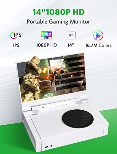 DEPGI Portable Monitor for Xbox Series S， Portable Gaming Monitor for Xbox Series S (Not Included)