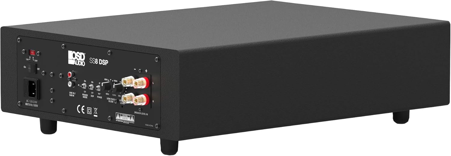 OSD Audio 400W Ported Cylinder Cabinetry Home Theater Subwoofer, Nero Tubebass-10