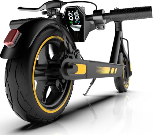 Electric Scooter for Adults Long Range Miles, 500/600W Motor & 10" Vacuum Tires, Foldable Design with Dual Disc Brakes, Smart App Control
