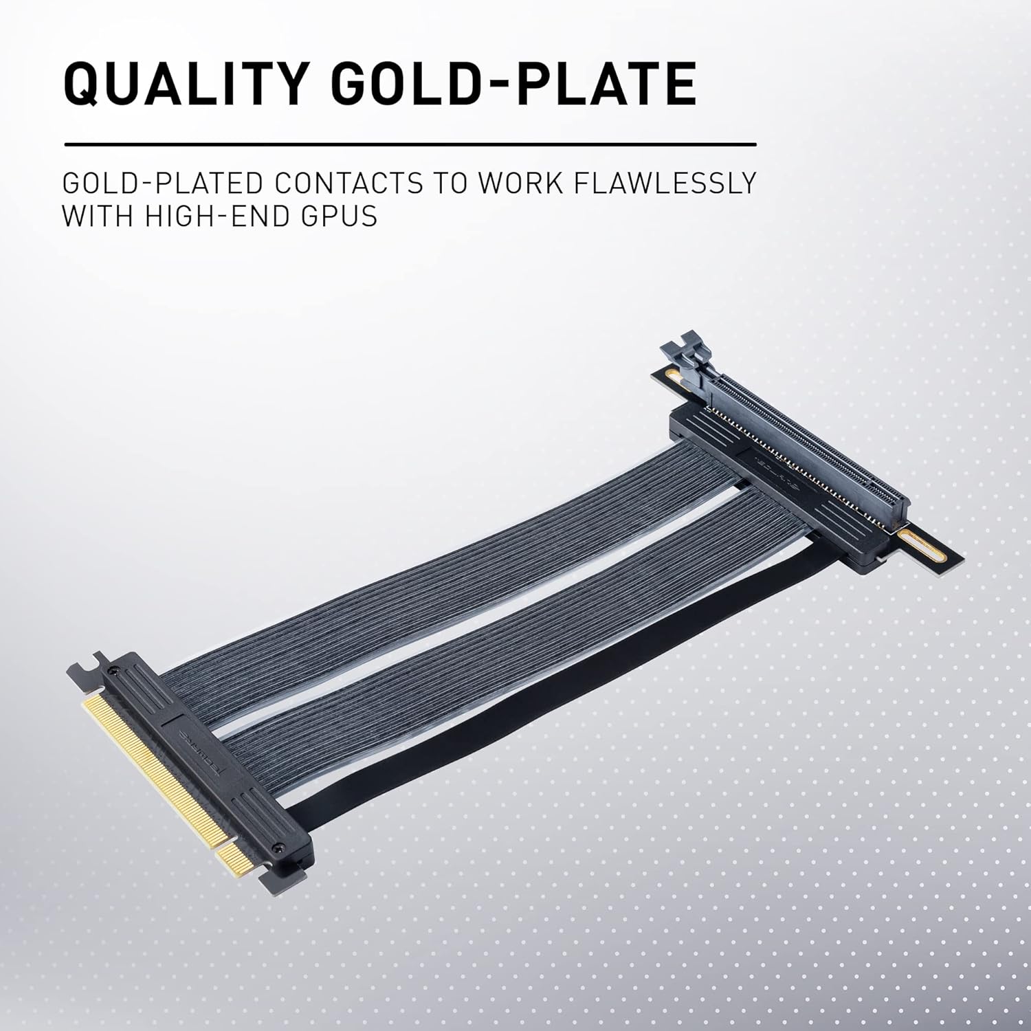 Tecware PCIE GEN 4.0 Riser Extension Cable for Vertical GPU Mount (PCIE 4.0 Right Angle (90 Degree))