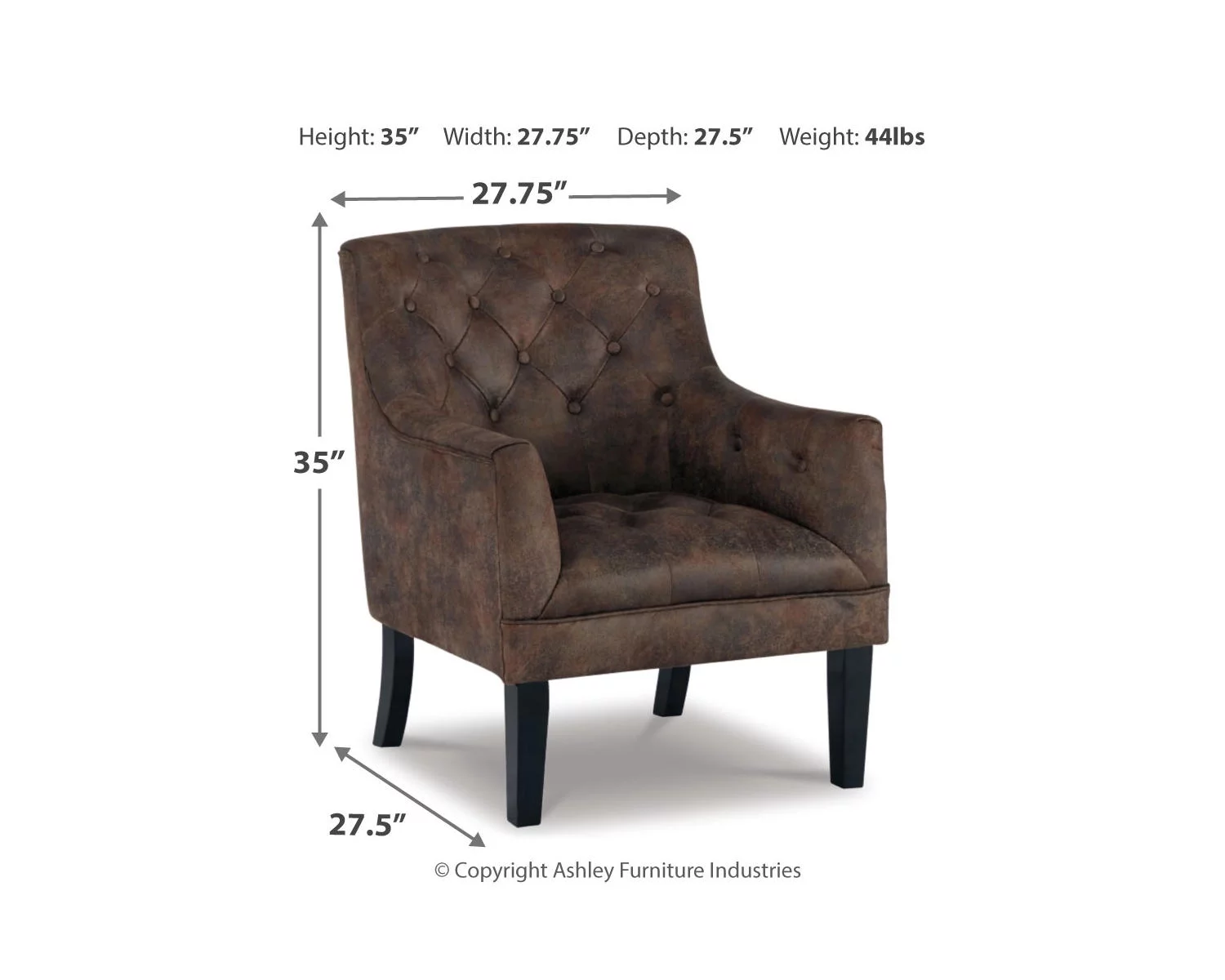 Signature Design by Ashley Traditional Drakelle Accent Chair  Mahogany
