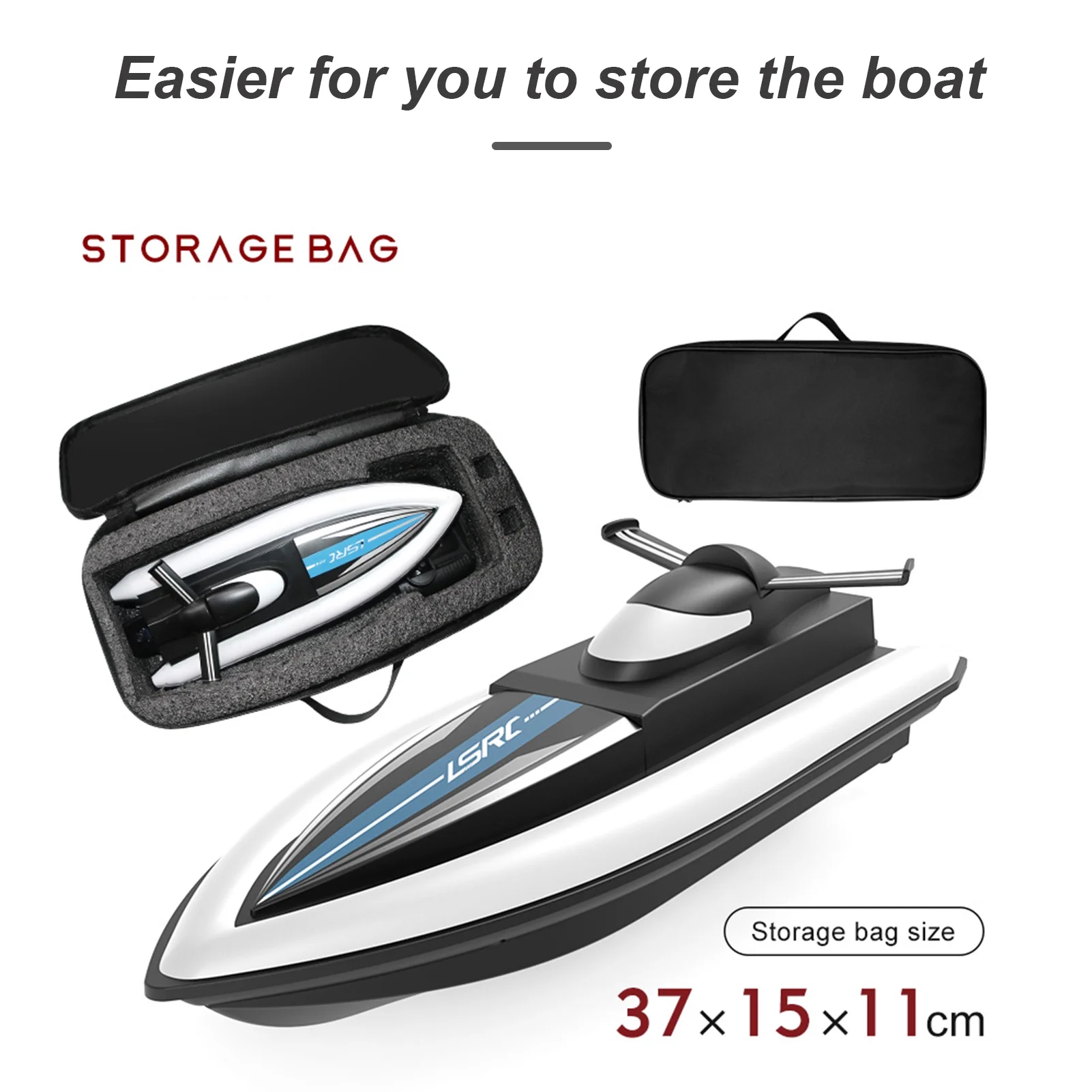 moobody LSRC Boat Remote Control Boat Race Boat 2.4GHz Waterproof Toy for Lake Pool Sea Gift for Kids Boys Girls