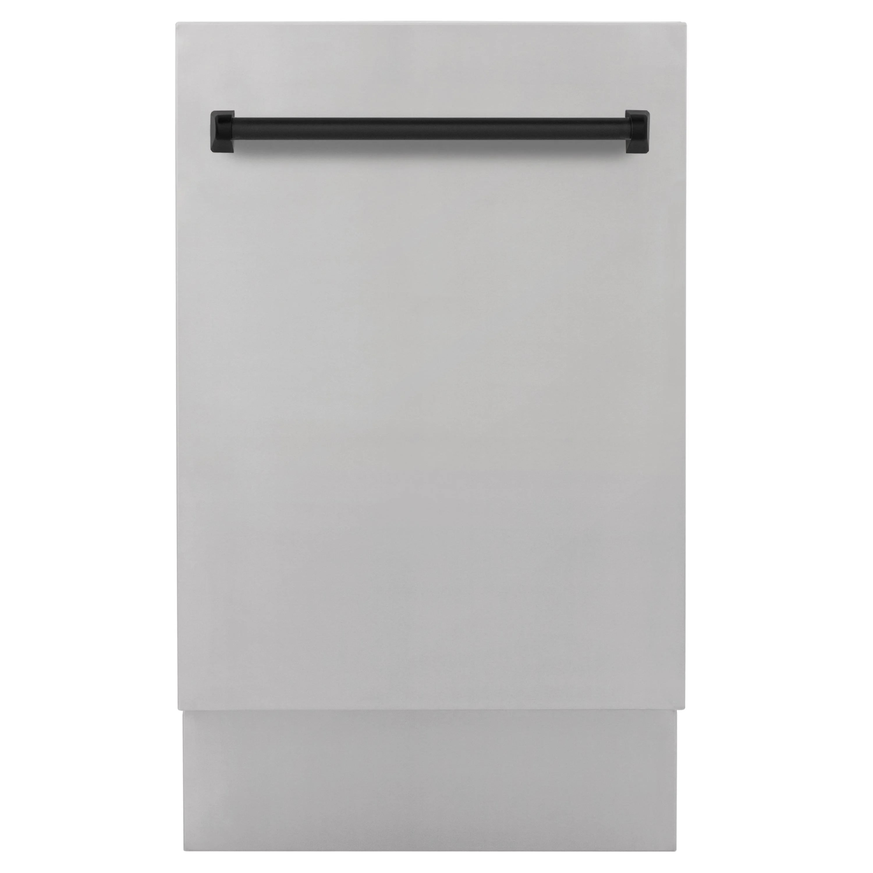 ZLINE Autograph Edition 18 in. Dishwasher in Stainless Steel with Matte Black Handle, DWVZ-304-18-MB