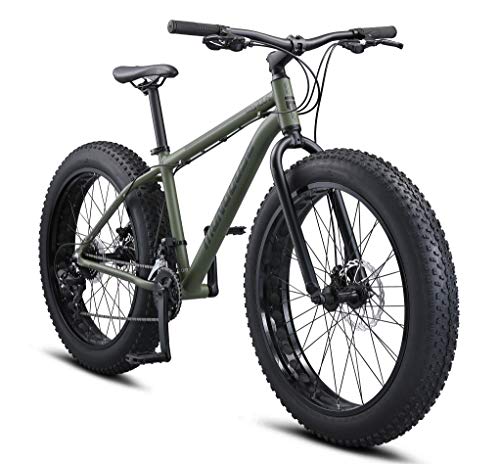 Mongoose Argus Trail or ST Fat Tire Mountain Bike, 20, 24 or 26 Inch Bike for Kids and Adults, 7 or 16 Speed, Aluminum or Steel Frame, Knobby Mountain Fat Tires, Mechanical Disc Brakes