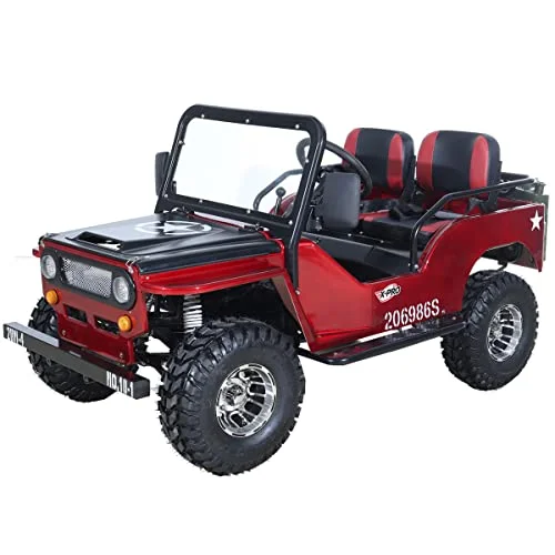 X-Pro 125cc Jeep Go Kart, 3-Speed Semi-Automatic Transmission w/Reverse, Big 18" Aluminum Rim Wheels