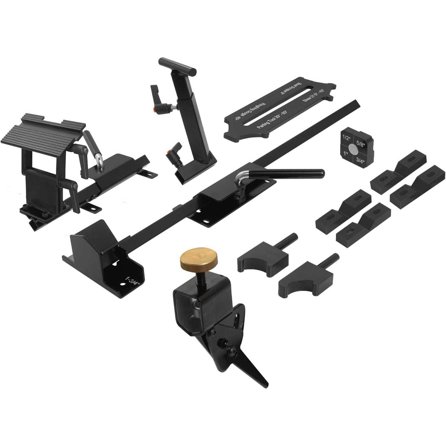 Pro Grind Sharpening System for 6 Inch Grinders to Sharpen Lathe Turning Tools, Chisels, Skews, Bowl Spindle Gouges • Includes Setup Blocks and Quad - Shop Hardware Tools Online Store