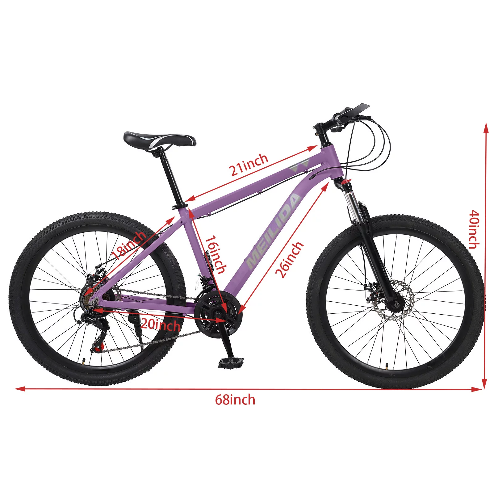 Guzom Adult Mountain Bikes- Mountain Bike 26-inch Outdoor Sports, 21-Speed , Suitable for Men and Women