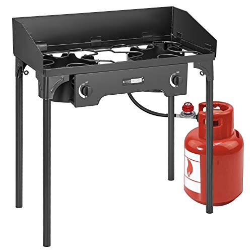VIVOHOME Outdoor Burner Stove with Detachable Legs Stand for Camping Cookout
