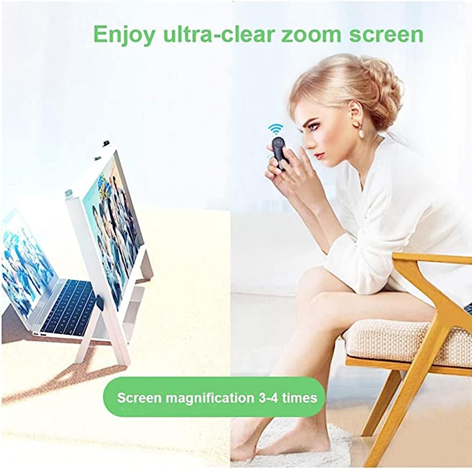 Magnifying Glass,Laptop Screen Anti-Blue Light Computer Screen Protector, 21 Inch Convenient Folding Projection Display, A Gift for Family and Childrendesk Accessories