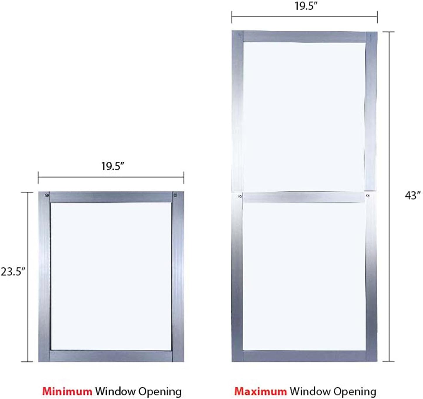 Soleus Air Sliding Window Kit, Reinforced Aluminum Works Exclusive with the Soleus Over The Sill (Saddle) Air Conditioner (Air Conditioner Not Included)