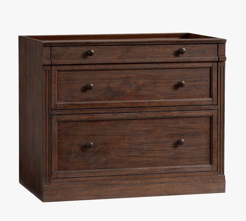 Livingston Double 2-Drawer Lateral File Cabinet, Brown Wash - Office Furniture - Livingston Office Collection