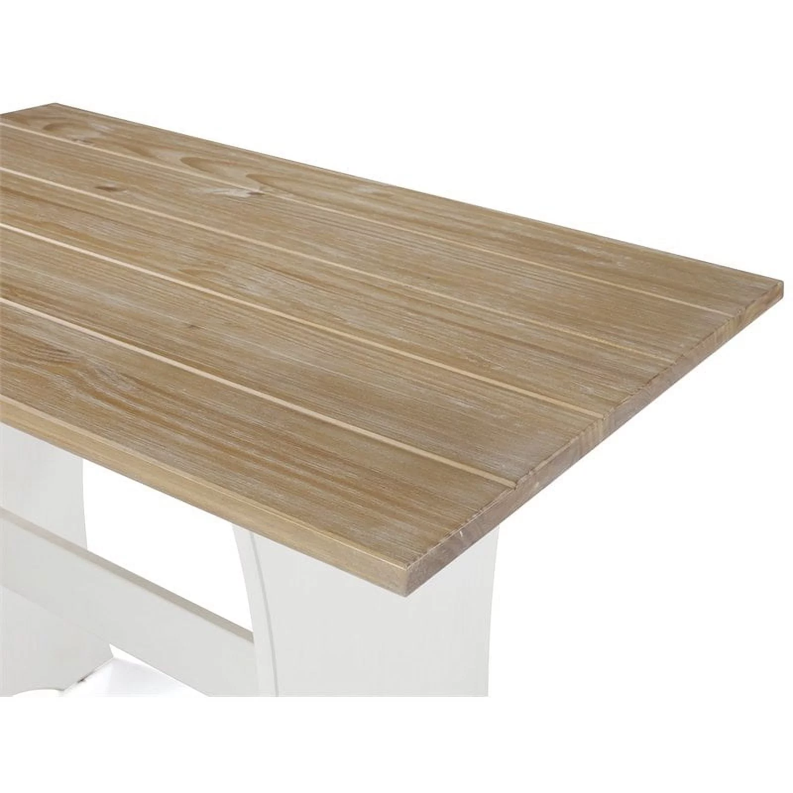 Linon Jackie Dining Nook Set in Antique White