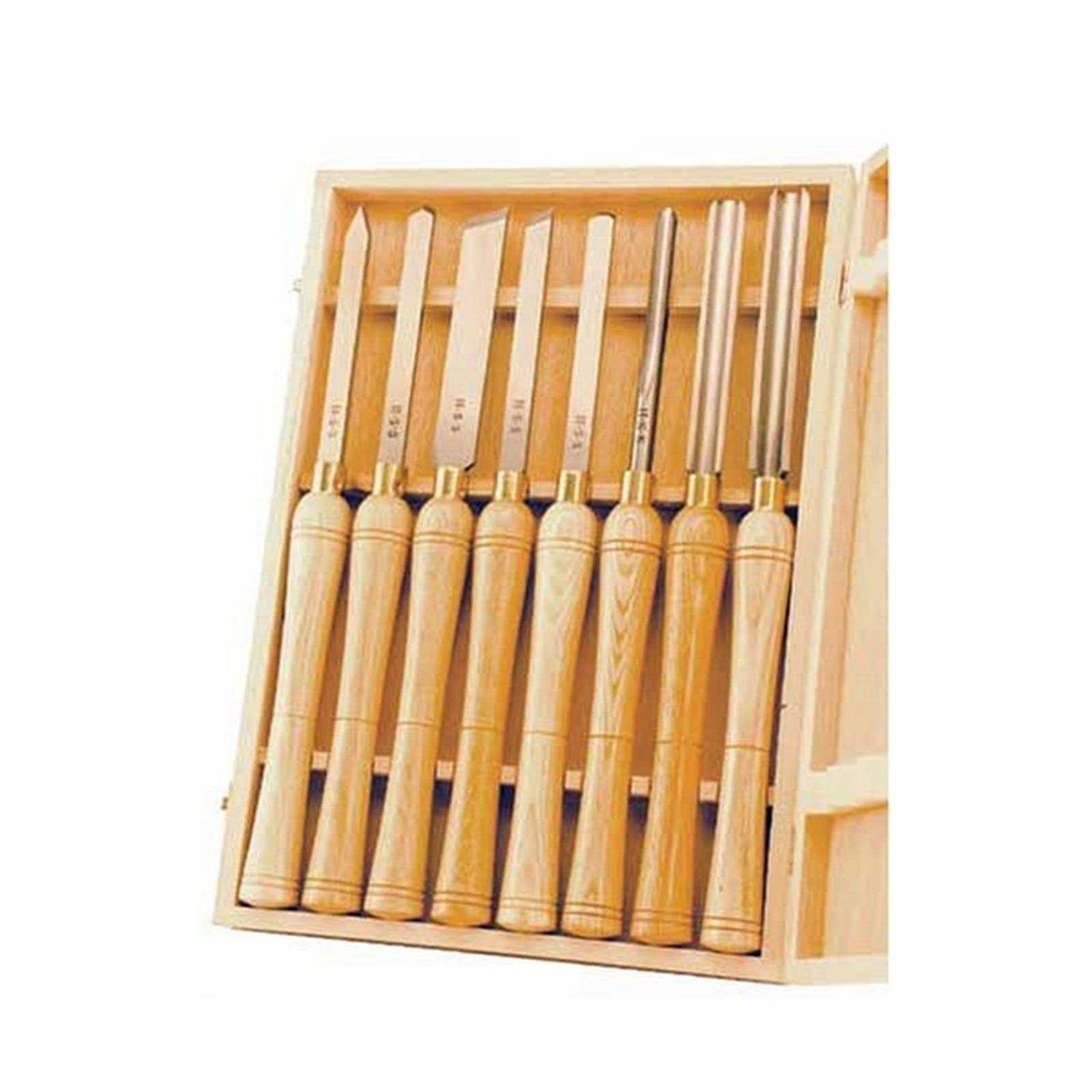 PSI Woodworking LCHSS8 HSS Wood Lathe Chisel Set - Shop Hardware Tools Online Store