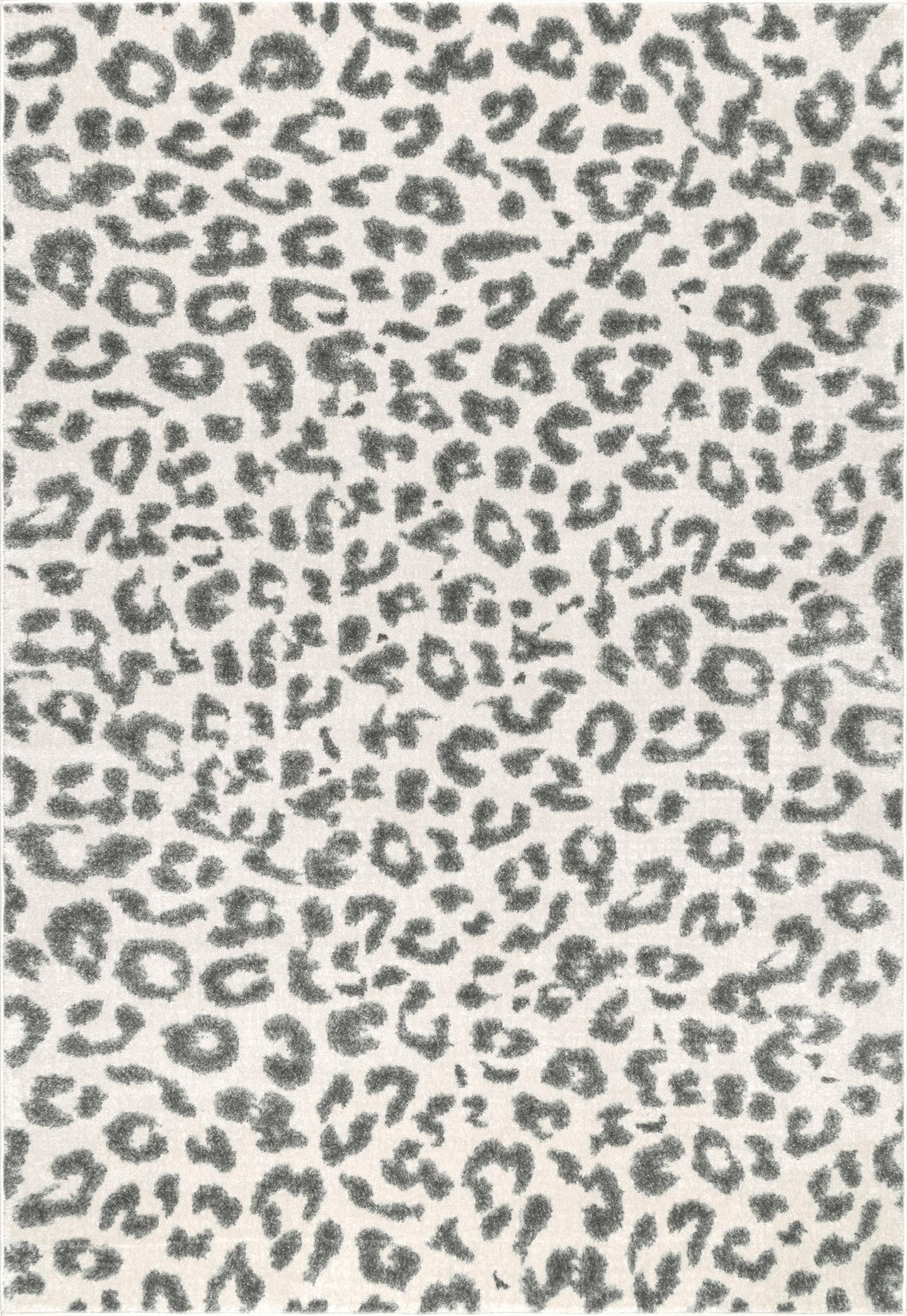 nuLOOM Print Leopard Area Rug, 8' 10" x 12', Gray