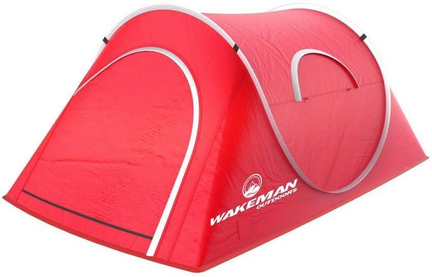 Wakeman Outdoors 2-Person Red Pop-Up Tent with Carry Bag