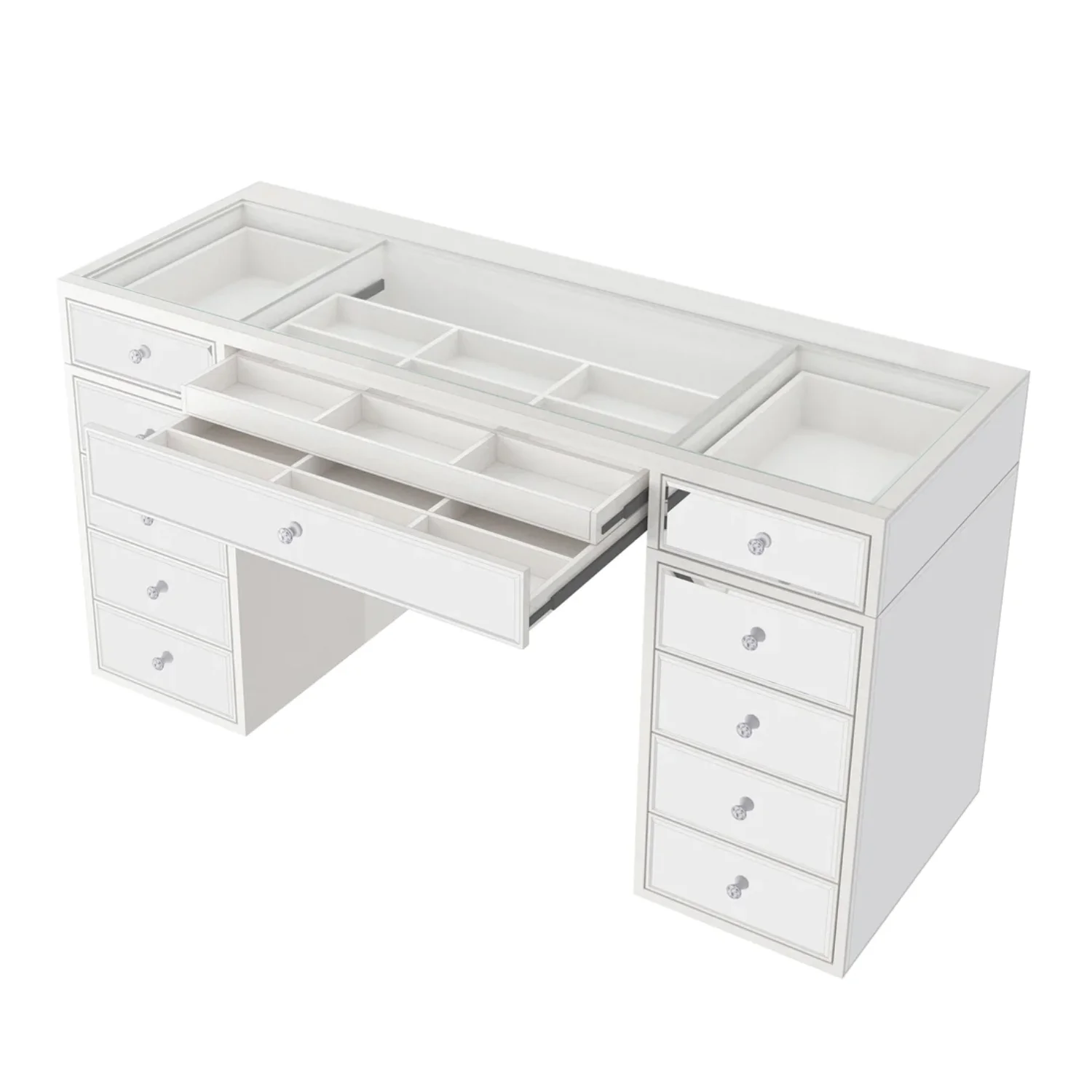 Impressions Vanity SlayStation Luxe Premium Mirrored Vanity Table