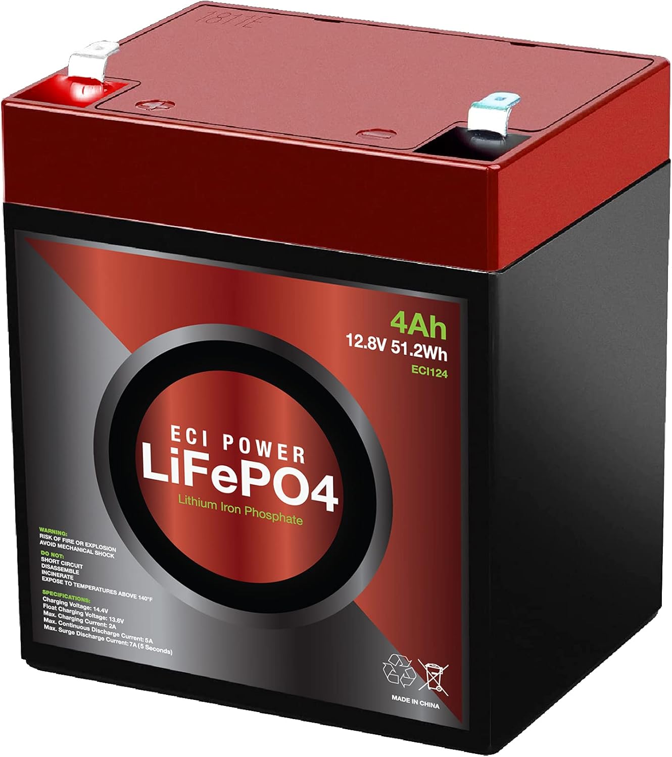ECI Power 12V 200Ah Lithium LiFePO4 Deep Cycle Rechargeable Battery | 2000-5000 Life Cycles & 10-Year lifetime | Built-in BMS | Perfect for RV, Solar, Marine, Overland, Off-Grid Applications