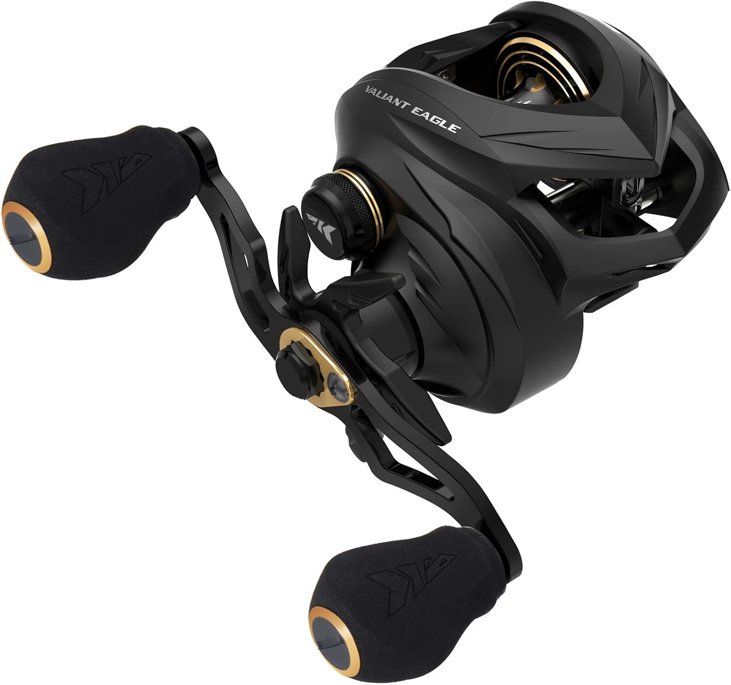 KastKing Valiant Eagle Baitcasting Reel, Baitcaster Fishing Reel, Swing Wing Side Cover, 7 +1 Shielded Stainless Steel Ball Bearings, Brass Gears, Magnetic Brakes, Palm Perfect Design