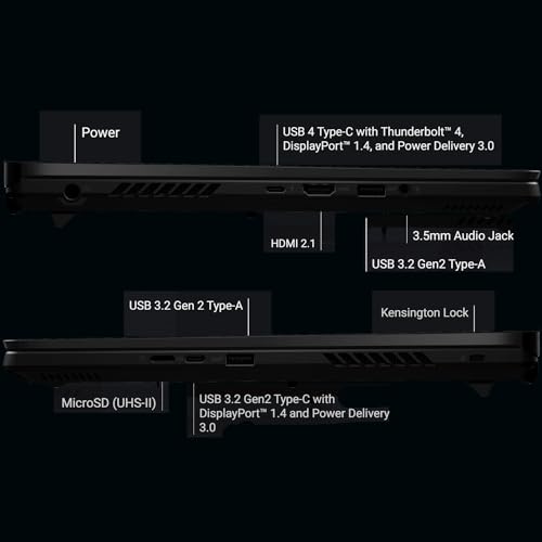 ASUS MUX ROG Zephyrus 16" WQXGA（2560 x 1600） 240Hz 500 nits Gaming Laptop-Intel Core i9-13900H, NVIDIA GeForce RTX 4070, Thunderbolt 4, Window 11 Home, with HDMI Cable