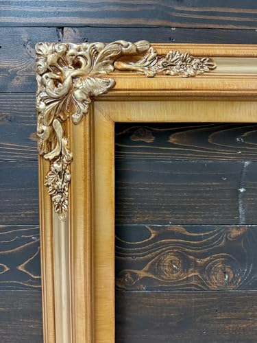TV frame for Samsung The Frame TV, for 55 and 65 inch TVS. Light Gold Finish (not for use with other models) Handmade wood ornate TV Frame