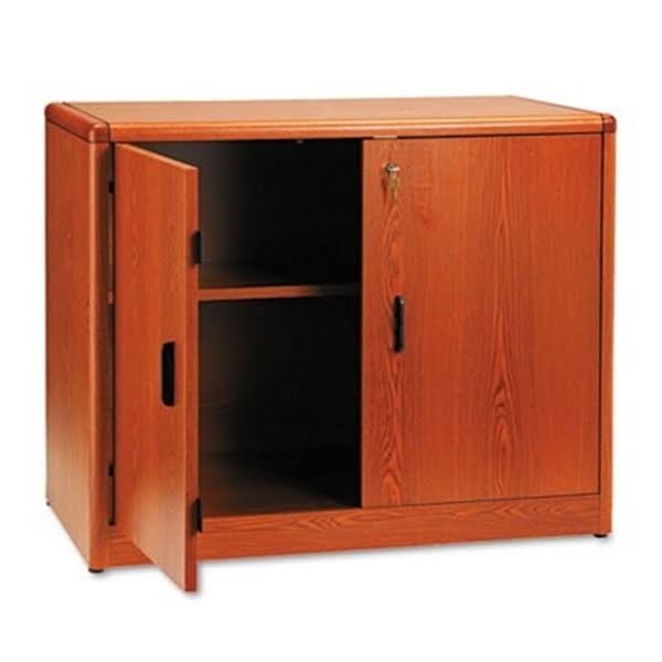 HON 10700 Series Locking Storage Cabinet, 36W x 20D x 29 1/2h, Henna Cherry