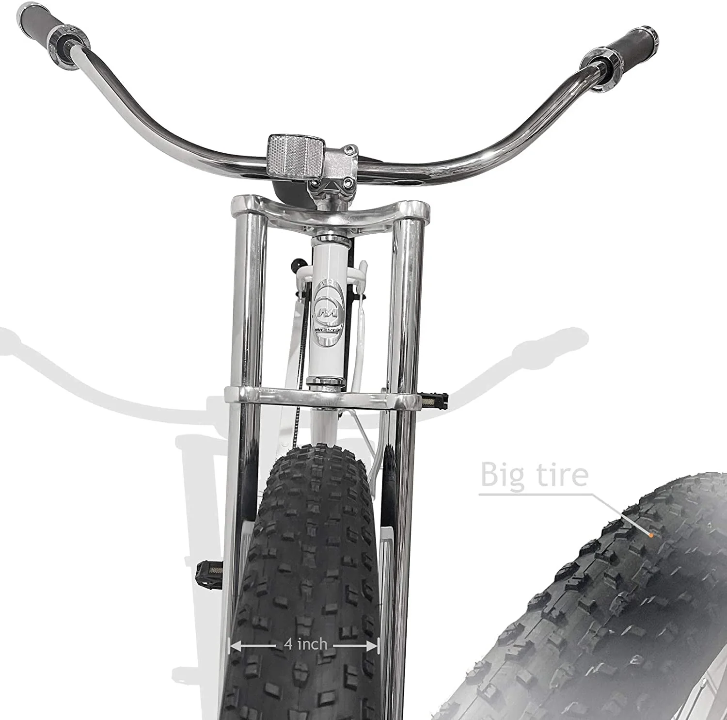 MICARGI 26 Retro Beach Cruiser Bike Single Speed Fat Tire Bicycle Seattle