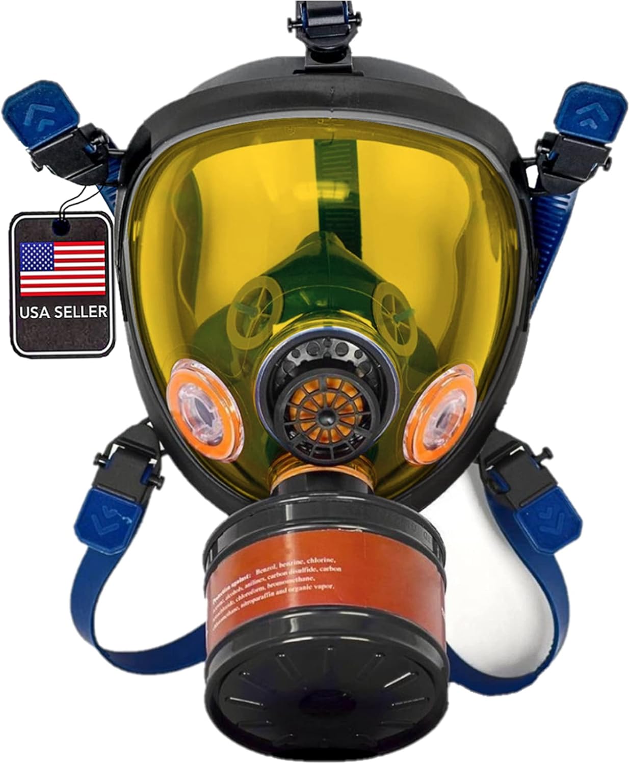 Survival & Tactical Full Face Respirator - Compatible with Industry Standard 40mm Gas Filter Canister - Emergency Escape Mask