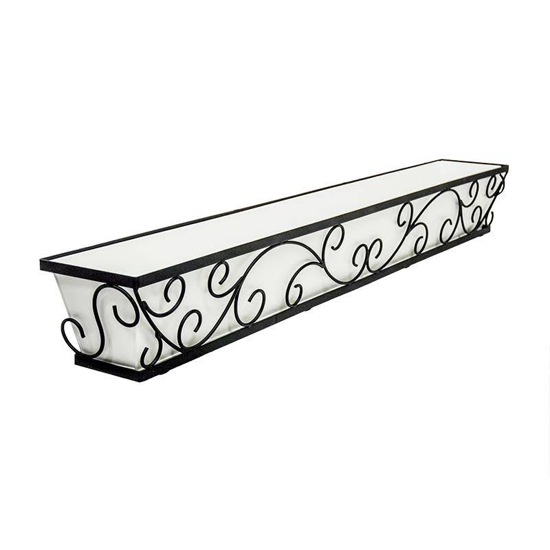 60in. Regalia Decora Window Box with White Galvanized Liner