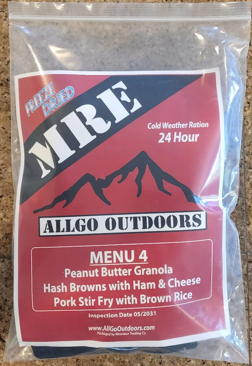 AllGo Outdoors Freeze Dried MCW - Survival Food Military 24hr Field Ration Menu 4 - Curated Treasures Market