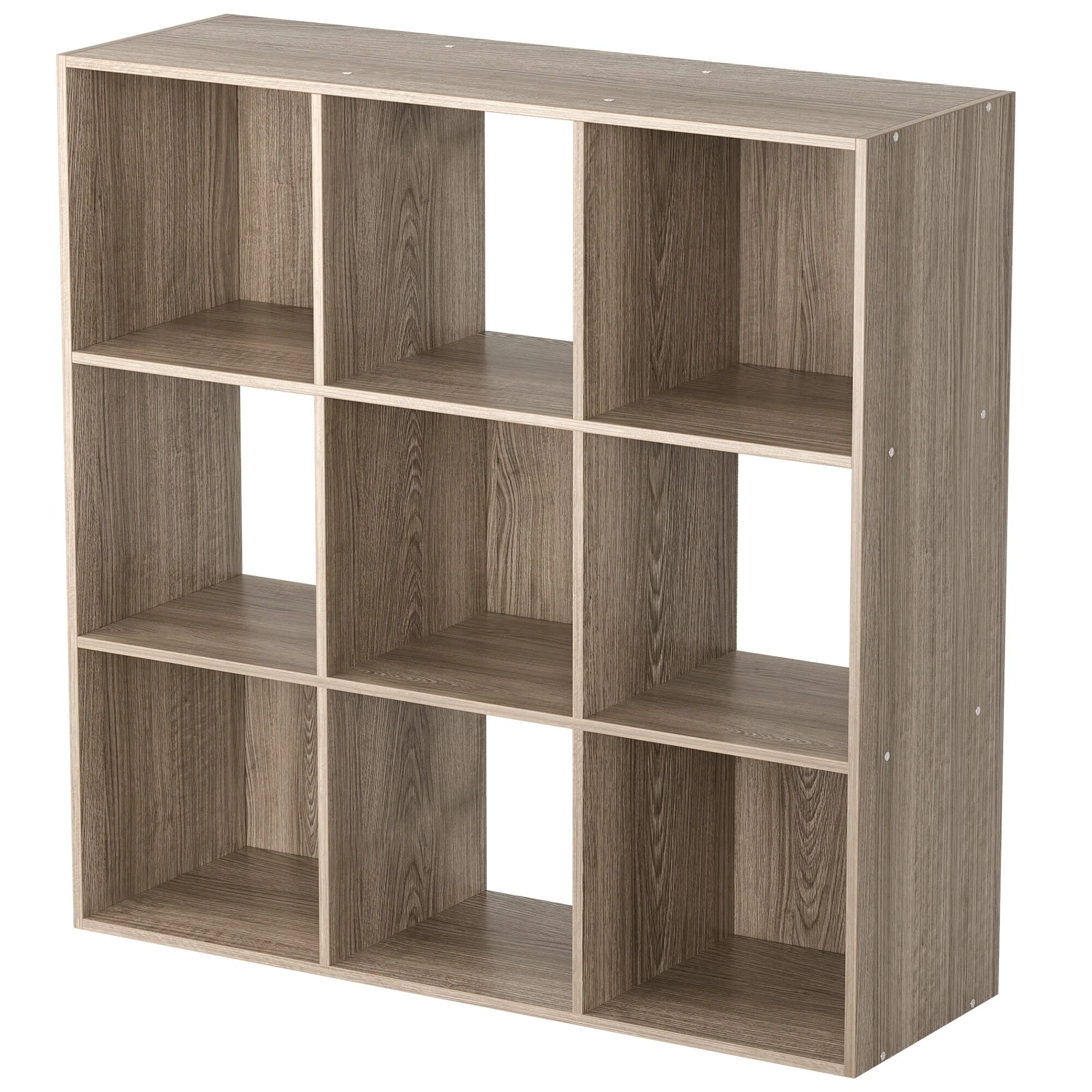 ZENY 9 Cubes Wooden Cube Organizer Bookcase Cubecials Cabinet Storage (Black)