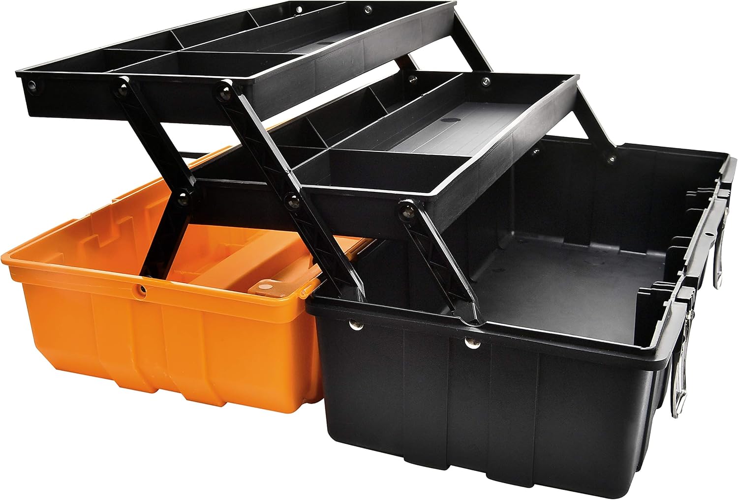 17-Inch Three-Layer Plastic Storage Box/Tool Box/Sewing Box Organizer, Multipurpose Organizer and Portable Handled Storage Case for Art Craft and Cosmetic (Style A)