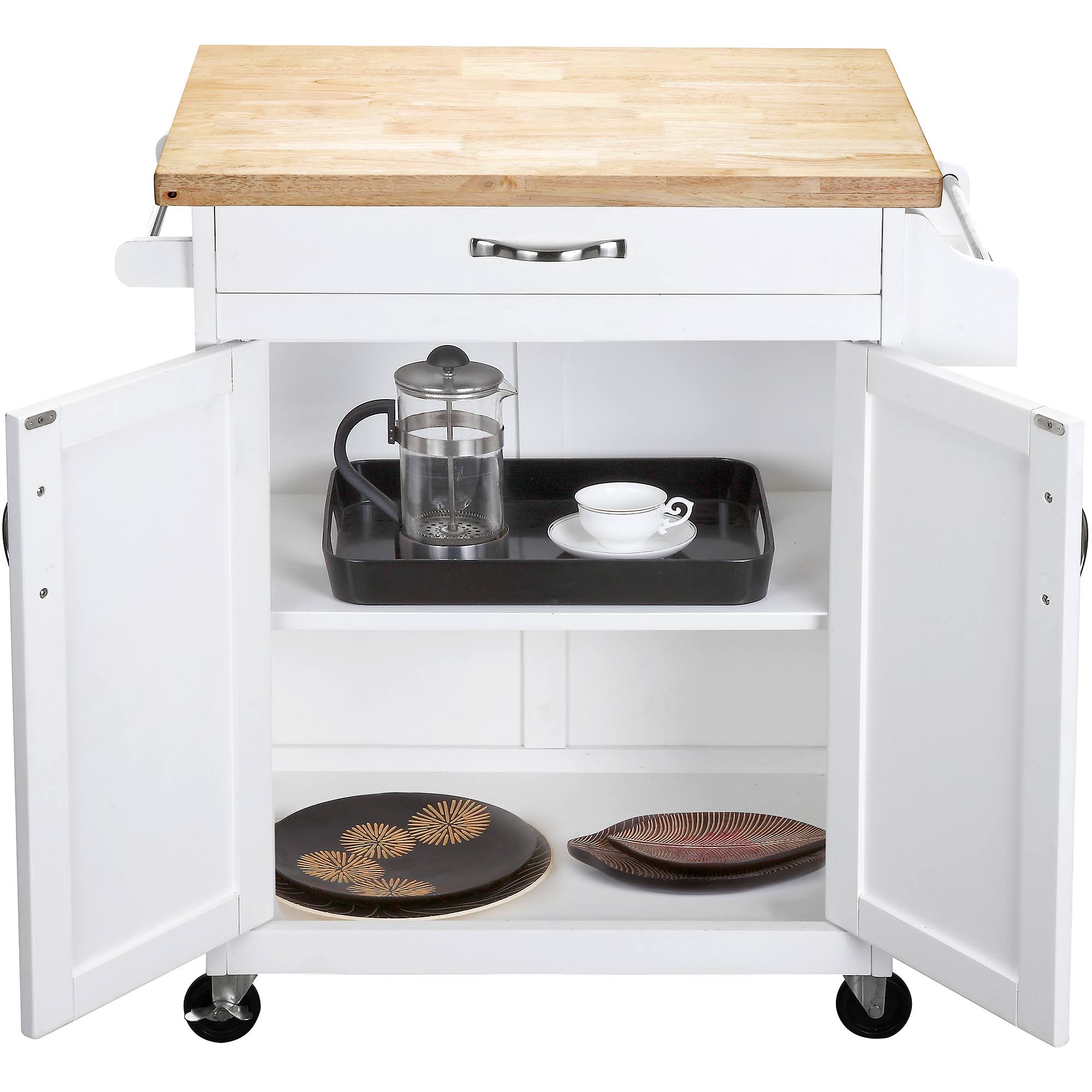 Mainstays Kitchen Island Cart, White