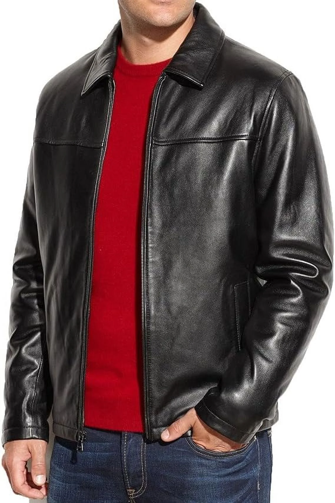 New Genuine Lambskin Leather Designer Jacket Motorcycle Biker Men's S M L XL A150 - Curated Treasures Market
