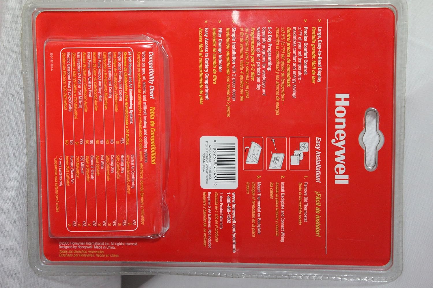 Honeywell RTH230B 5-2 Day Programmable Thermostat