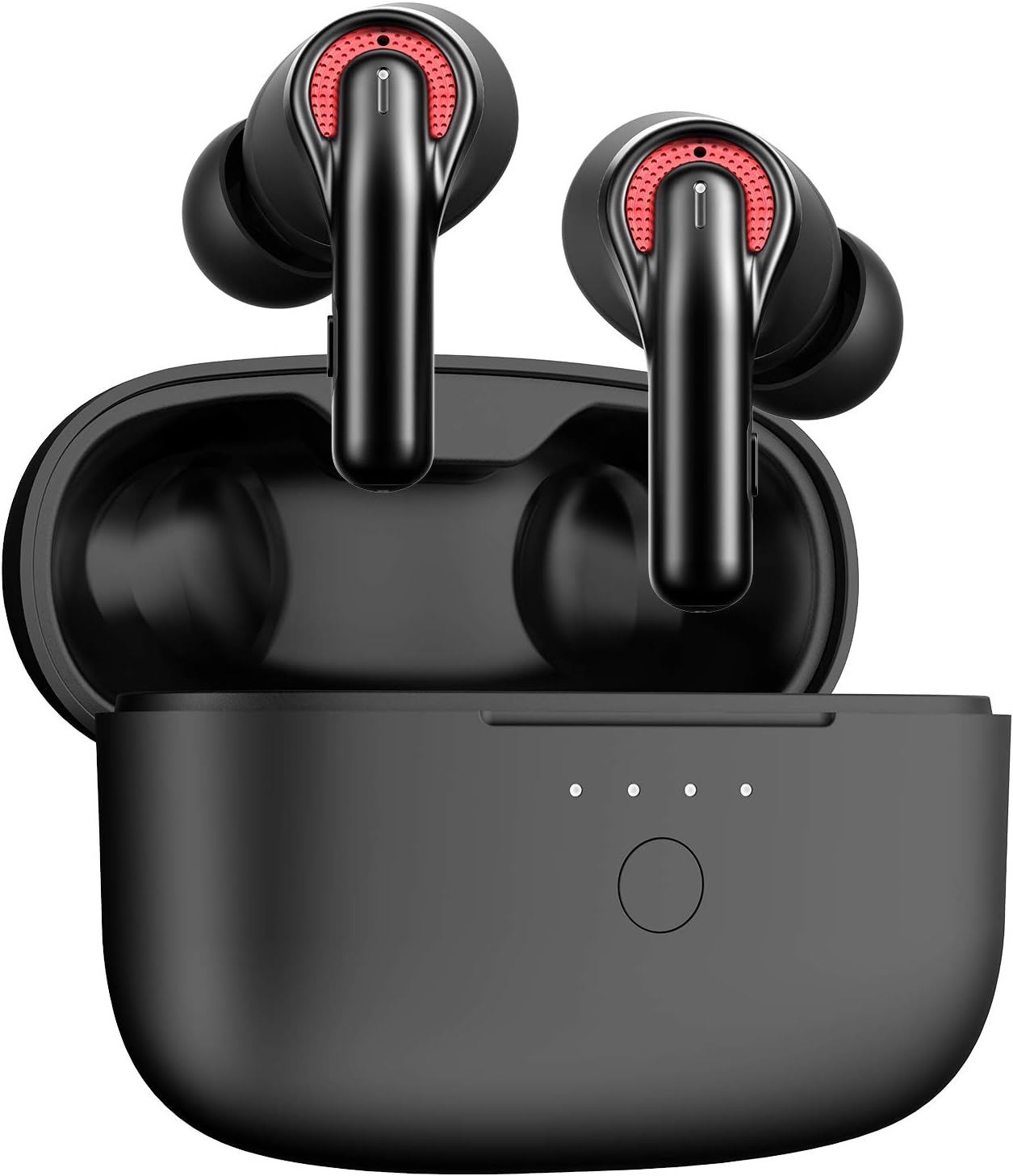 Wireless Earbuds, Tribit Qualcomm QCC3040 Bluetooth 5.2, 4 Mics CVC 8.0 Call Noise Reduction 50H Playtime Clear Calls Volume Control True Wireless Bluetooth Earbuds Earphones, FlyBuds C1 Black