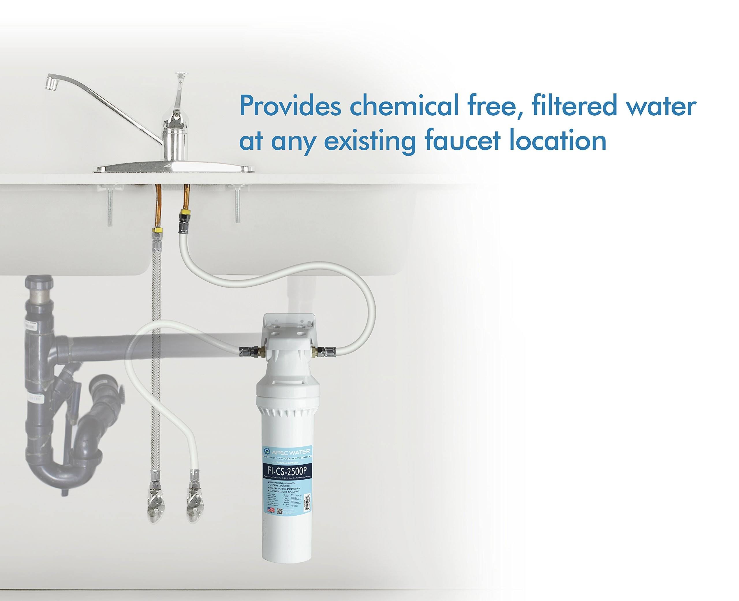 APEC High Capacity Under-Sink Water Filter System with Scale INHIBITOR (CS-2500P)