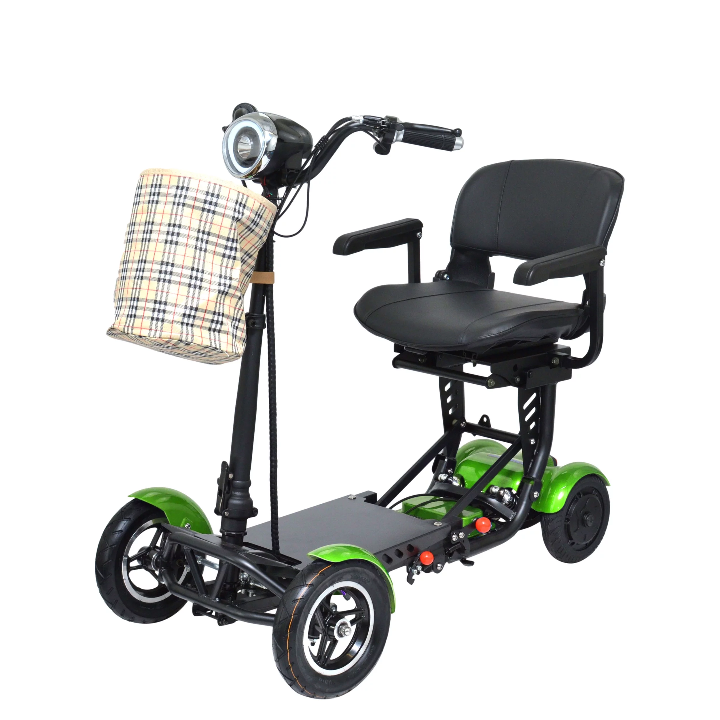 Bangeran Electric Mobility Scooter, 4 Wheel Foldable Portable, Up to 12 Miles - Blue